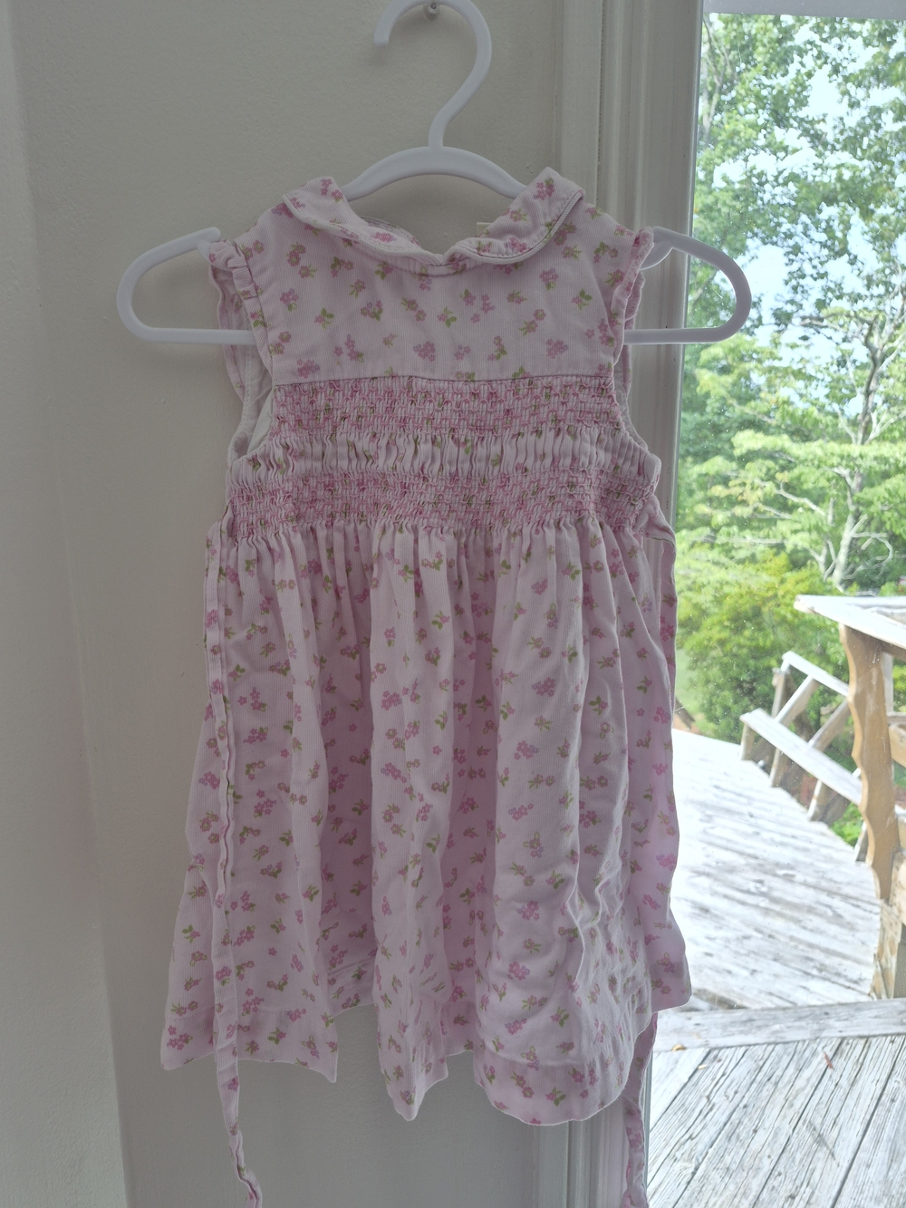 Laura Ashley Pink Floral Smocked Toddler Dress